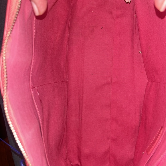 Agnes B. Tote Bag Handbag Leather Zip Closure - Picture 8 of 14